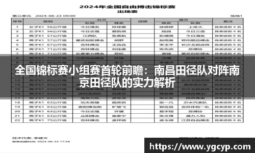 全国锦标赛小组赛首轮前瞻：南昌田径队对阵南京田径队的实力解析